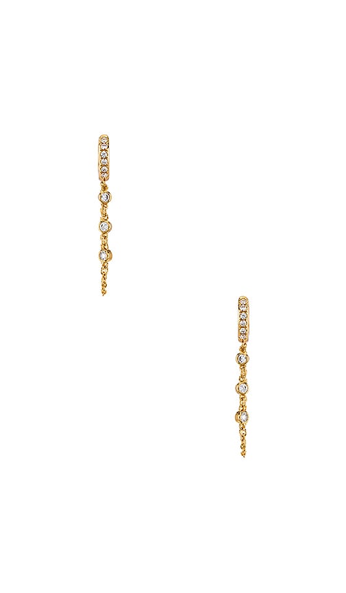 Pave Chain Huggie Earrings