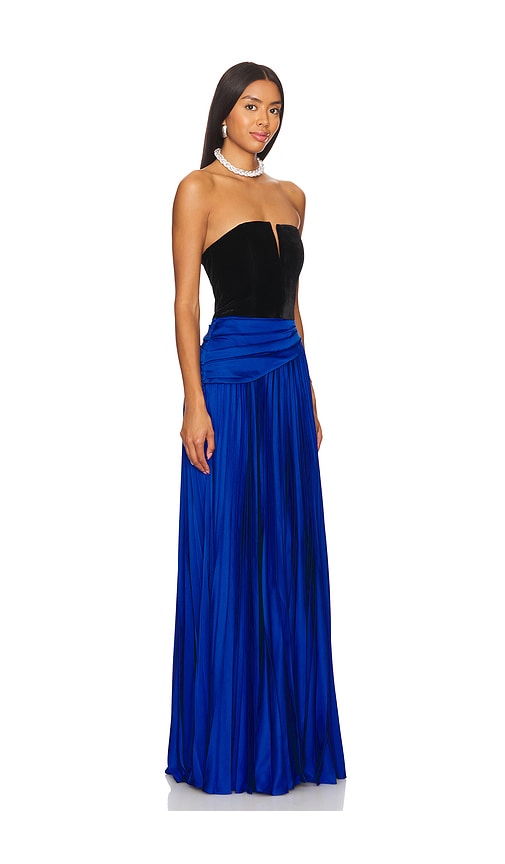 Shop Et Ochs Tabitha Gown In Sapphire & Black