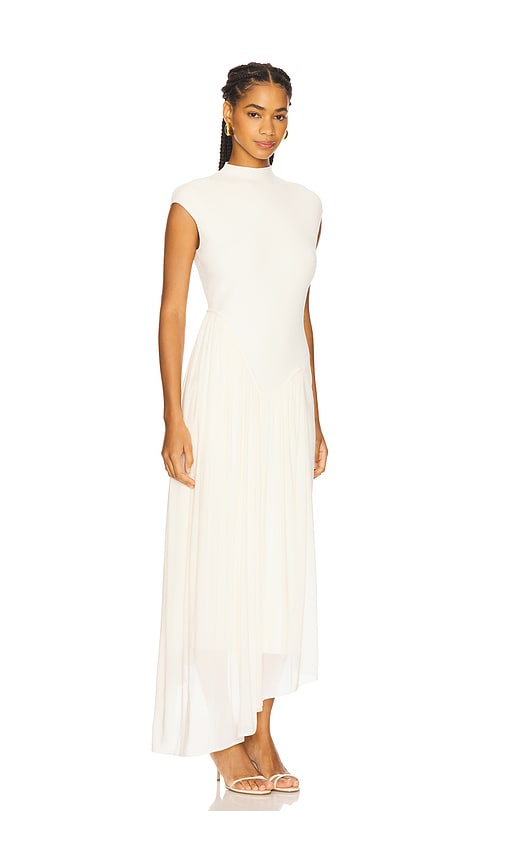 Et Ochs Francis Knit Combo Midi Dress In White