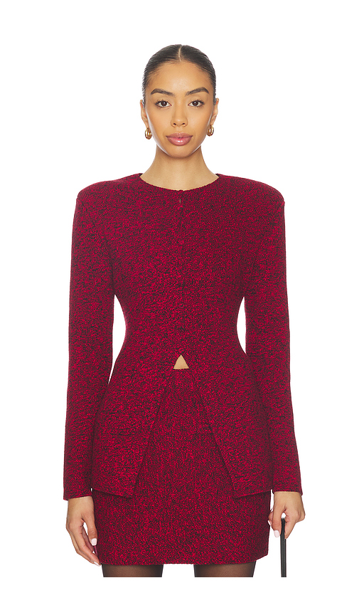 Et Ochs Mischa Knit Cardigan In Red