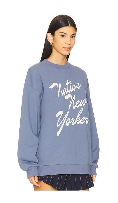 Shop Etre Cecile Native New Yorker Boyfriend Sweatshirt In Navy