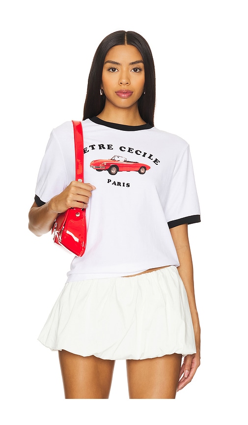 Etre Cecile Alpha Spider Ringer Tshirt In 화이트 & 블랙