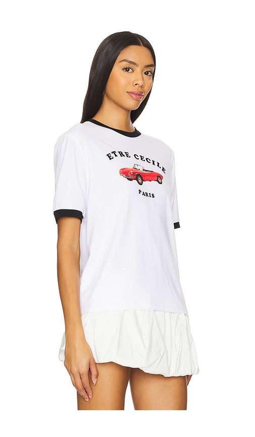 Shop Etre Cecile Alpha Spider Ringer Tshirt In 화이트 & 블랙