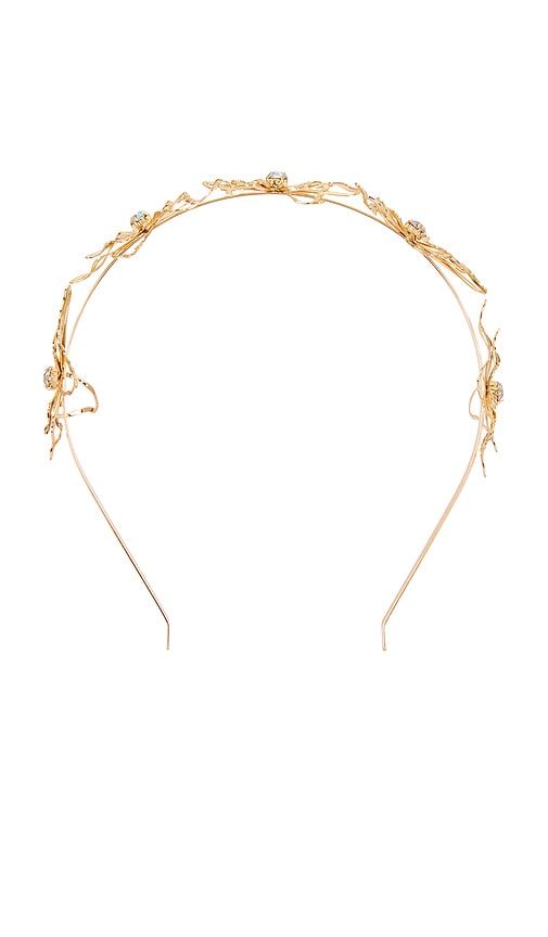  Ettika Stirnband Crystal Flutters In Metallic Gold. 