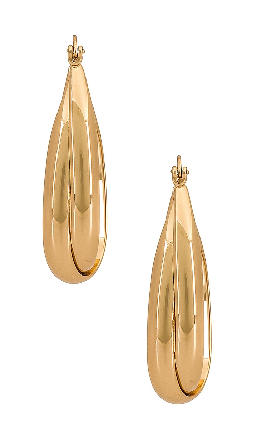  Ettika Ohrring Oval In Metallic Gold. 