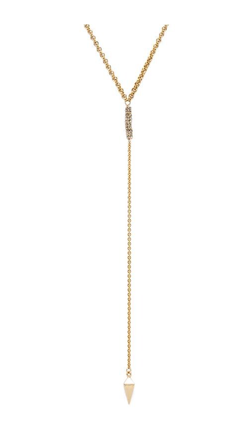 Crystal Spiked Lariat Necklace