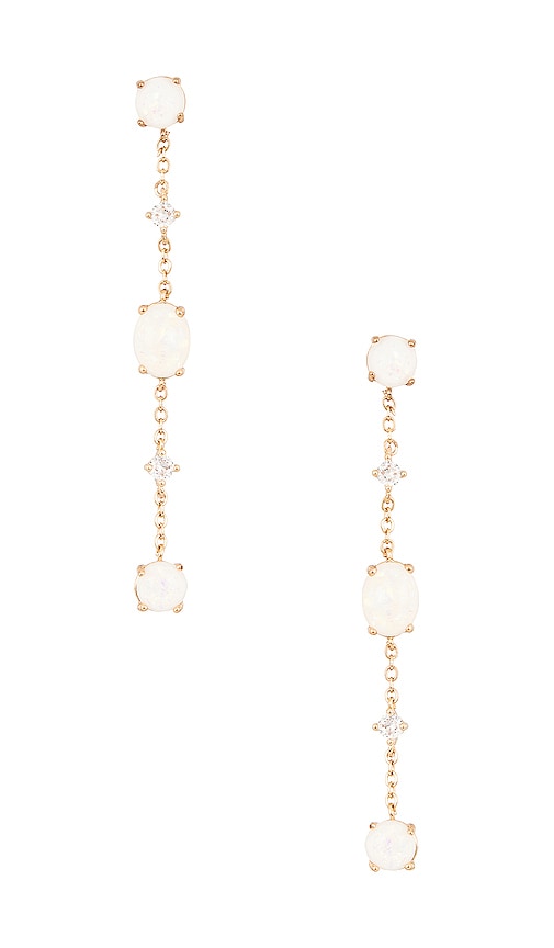 Ettika White Hot Earring in Gold & White
