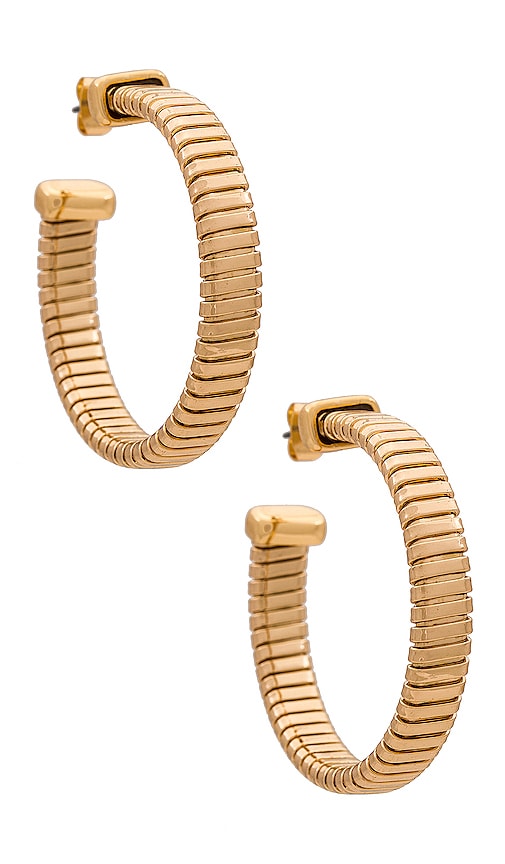 Ettika Coil Hoop Earrings In Gold