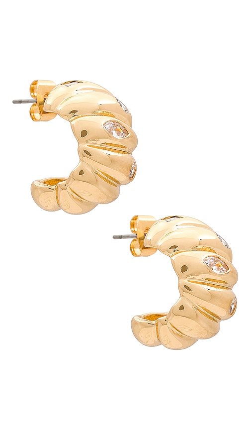Ettika Chunk Hoop Earrings In Gold