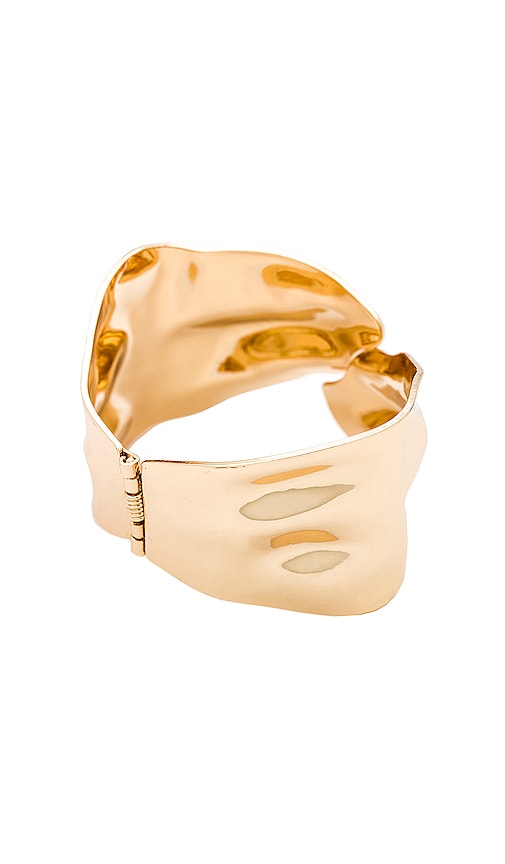 Shop Ettika Abstract Textured Cuff Bracelet In 18k Gold Plated