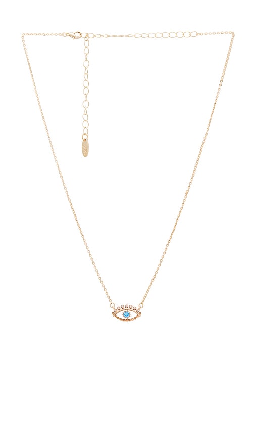 Shop Ettika All Knowing Eye Crystal Necklace In 金色