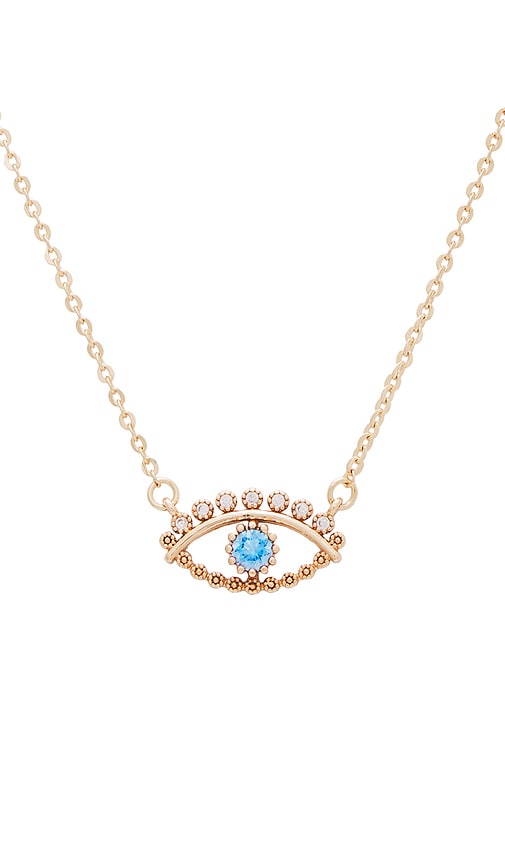 Shop Ettika All Knowing Eye Crystal Necklace In 金色