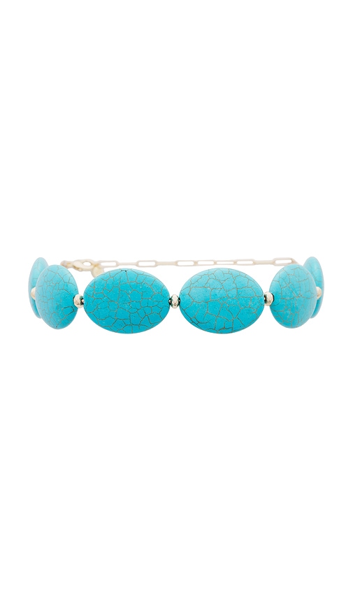 Shop Ettika Oval Statement Choker In Teal