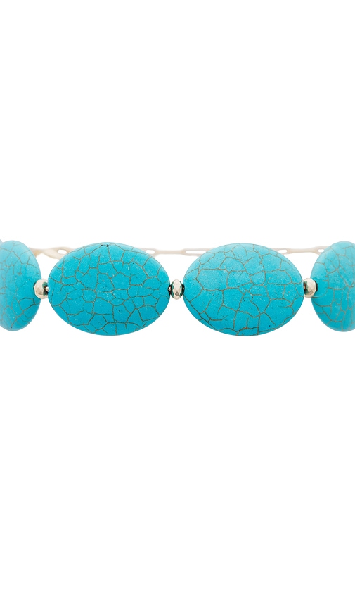 Shop Ettika Oval Statement Choker In Teal