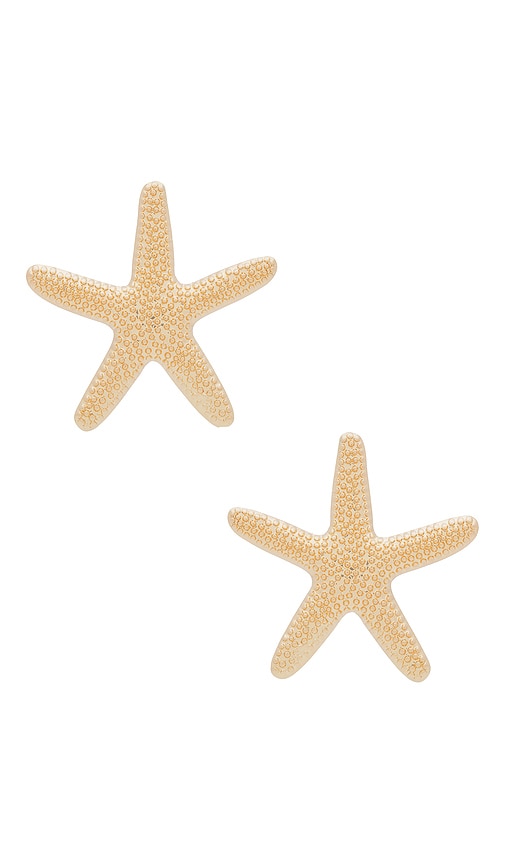 Shop Ettika Starfish Earring In Metallic Gold