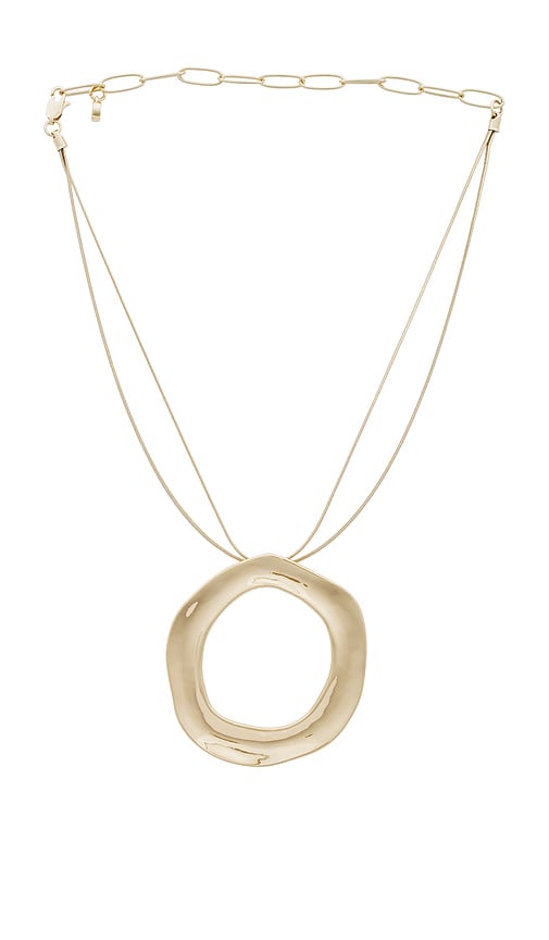 Shop Ettika Open Circle Statement Necklace In Gold