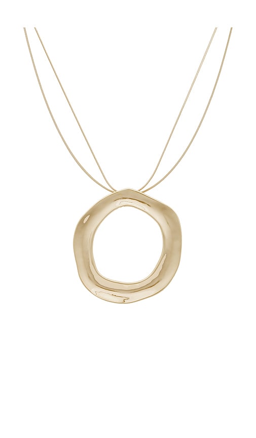 Shop Ettika Open Circle Statement Necklace In Gold