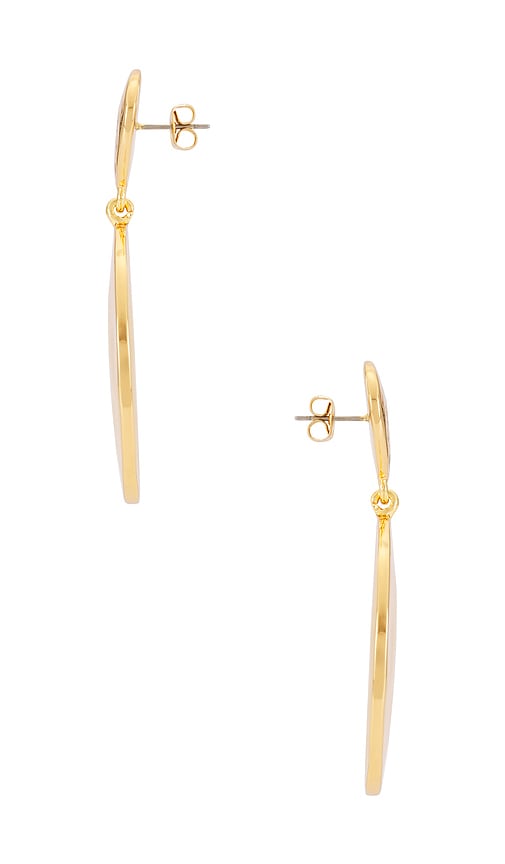 Shop Ettika Double Wavy Disc Earrings In Metallic Gold