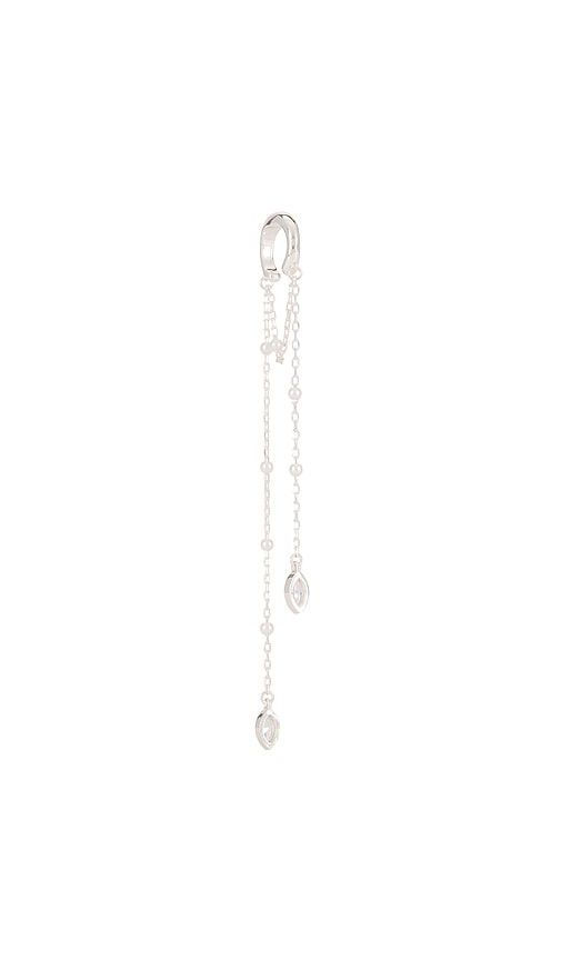 Ettika Dainty Drop Ear Cuff in Silver
