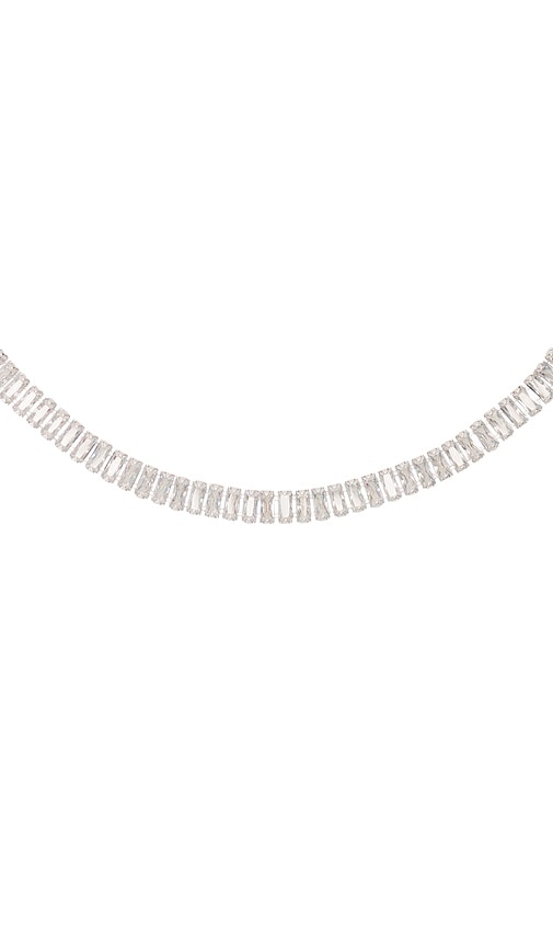 Shop Ettika Baguette Tennis Necklace In 크리스탈