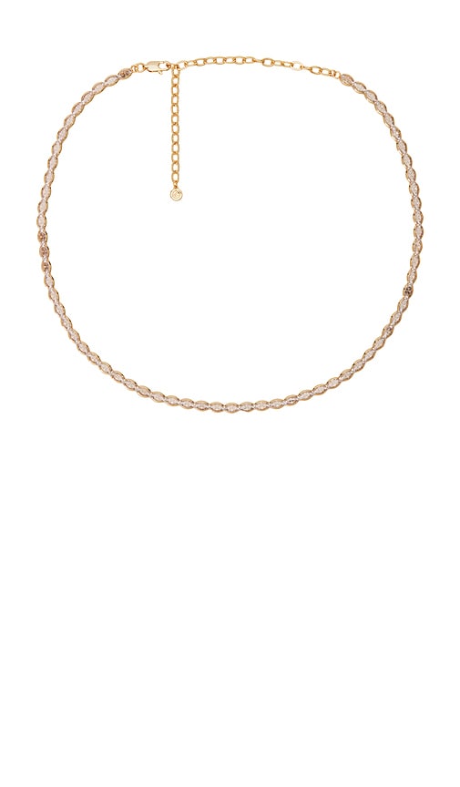 ETTIKA OVAL CRYSTAL TENNIS NECKLACE 