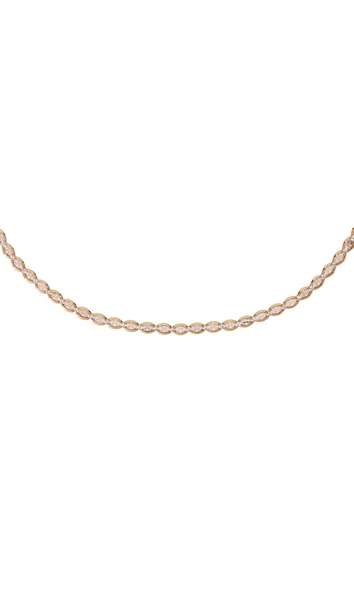 ETTIKA OVAL CRYSTAL TENNIS NECKLACE 