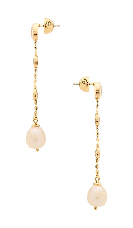 Ettika Pearl And Crystal Linear Earrings
