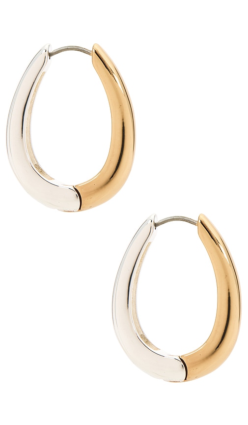 Ettika Metallic Mix Medium Hoop Earrings