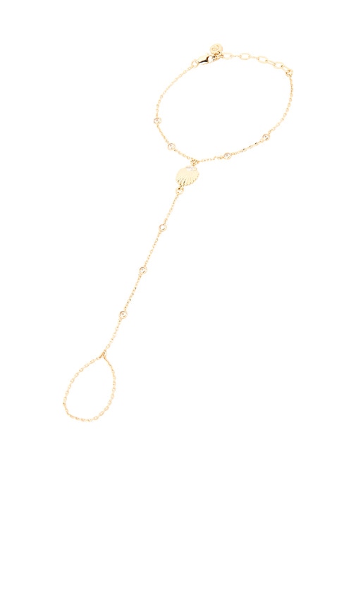 Oceanic Dreams Hand Chain in Metallic Gold.
