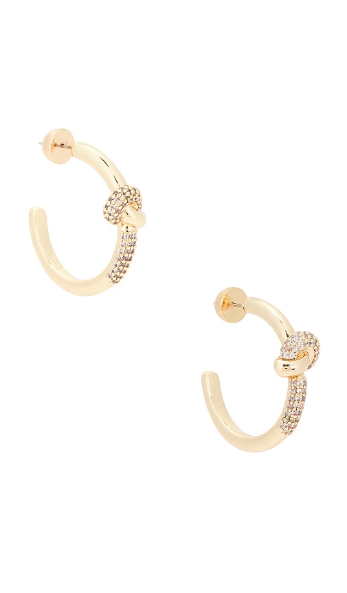 Ettika Pave Love Knot Hoops