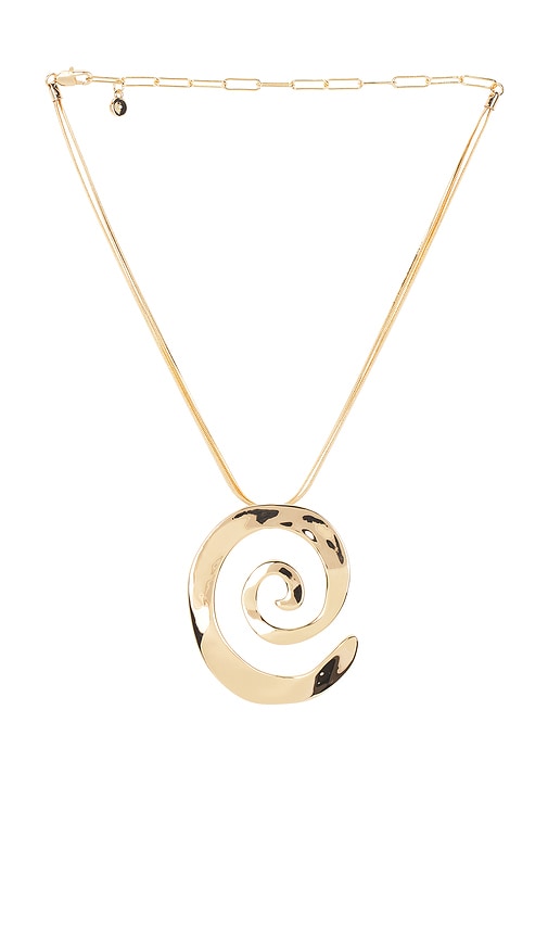 Aura Swirl Necklace in Metallic Gold.