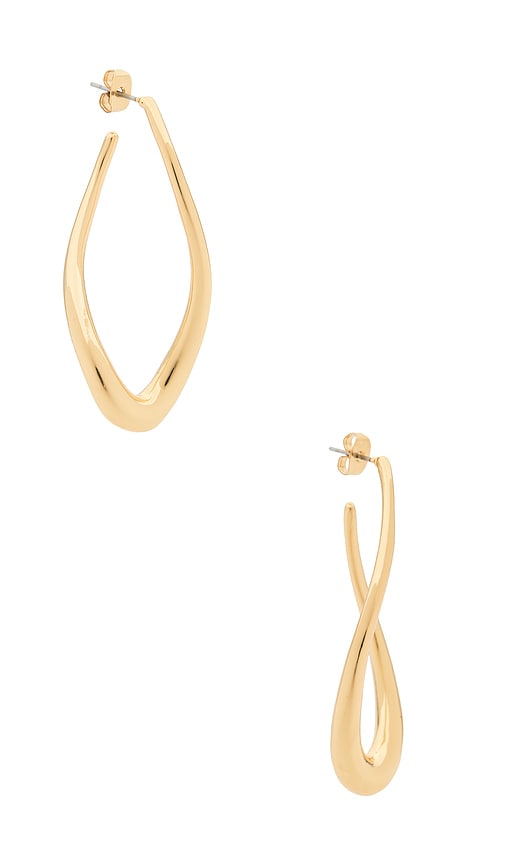 Ettika Oblong Abstract Hoop Earrings