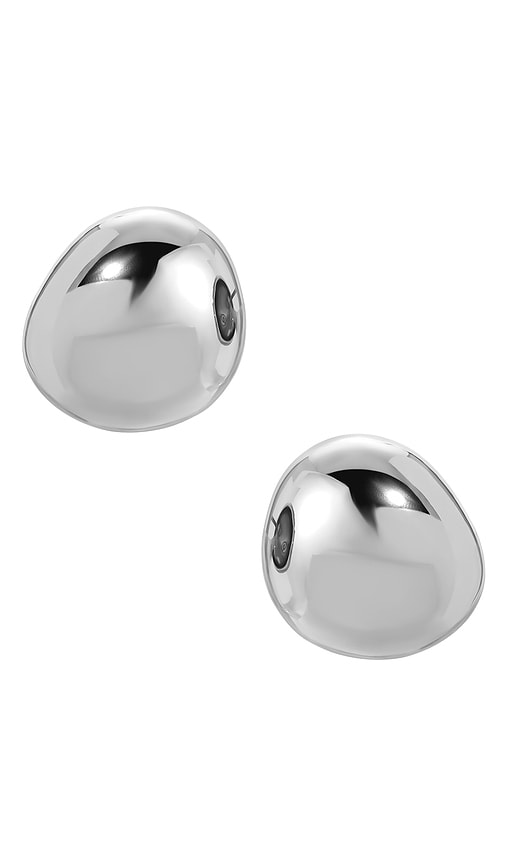 Ettika Polished Pebble Stud Earrings