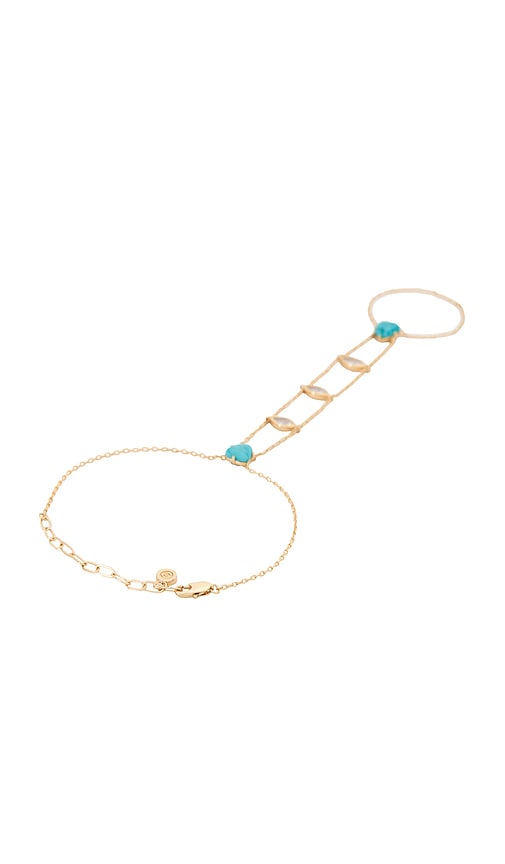  Ettika Handkette Turquoise Solstice In Metallic Gold. 