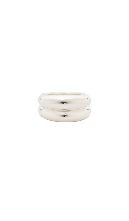 Ettika Modern Dome Ring Set In Silver
