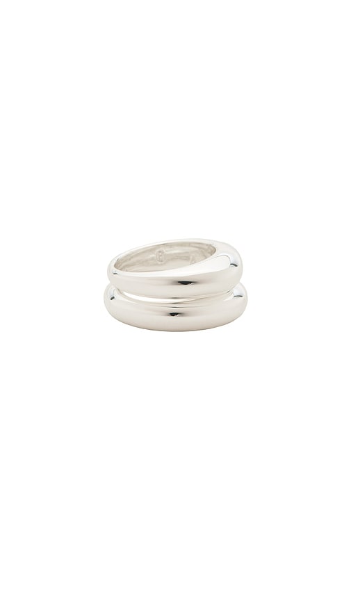 Ettika Modern Dome Ring Set In Silver