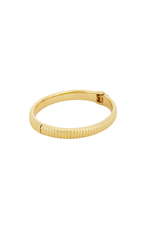 Ettika Ribbed Stacking Bangle Bracelet In Gold