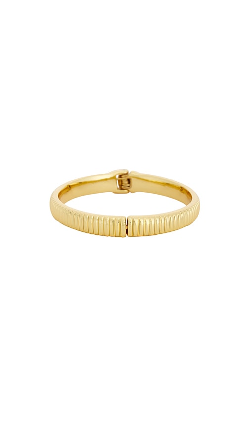 Ettika Ribbed Stacking Bangle Bracelet In Gold