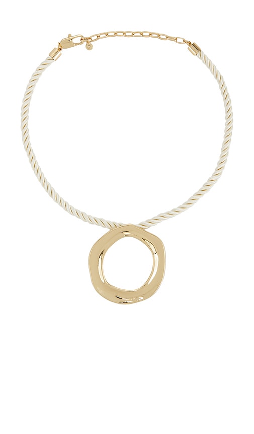 Ettika Open Circle Silk Necklace In Gold