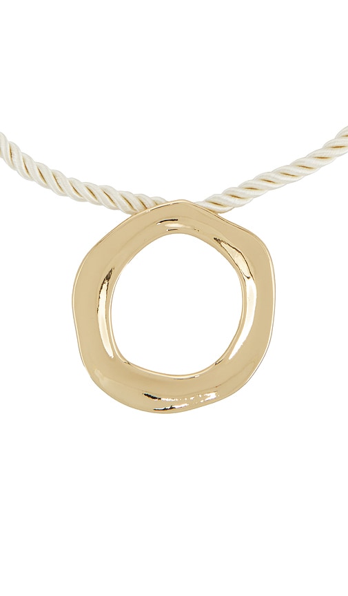 Ettika Open Circle Silk Necklace In Gold