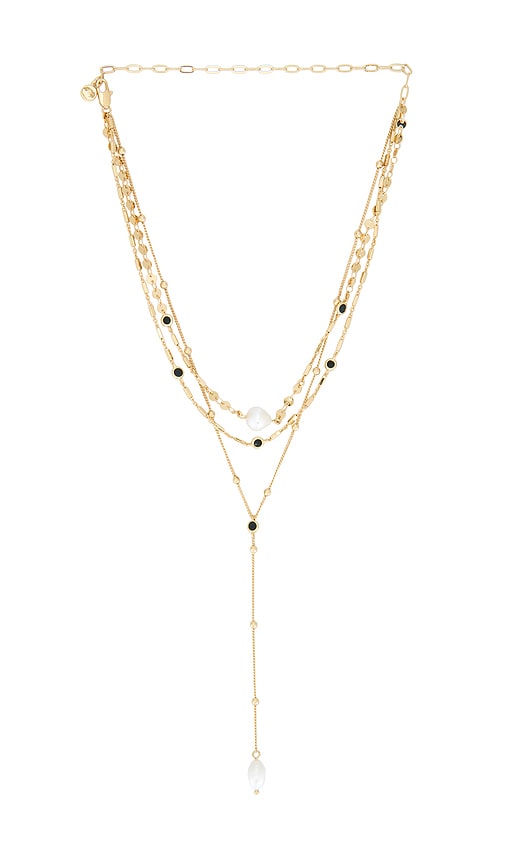 Ettika Forever Falling Pearl Lariat Necklace