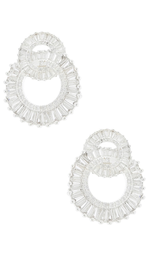 Ettika Rotating Circles Crystal Earrings