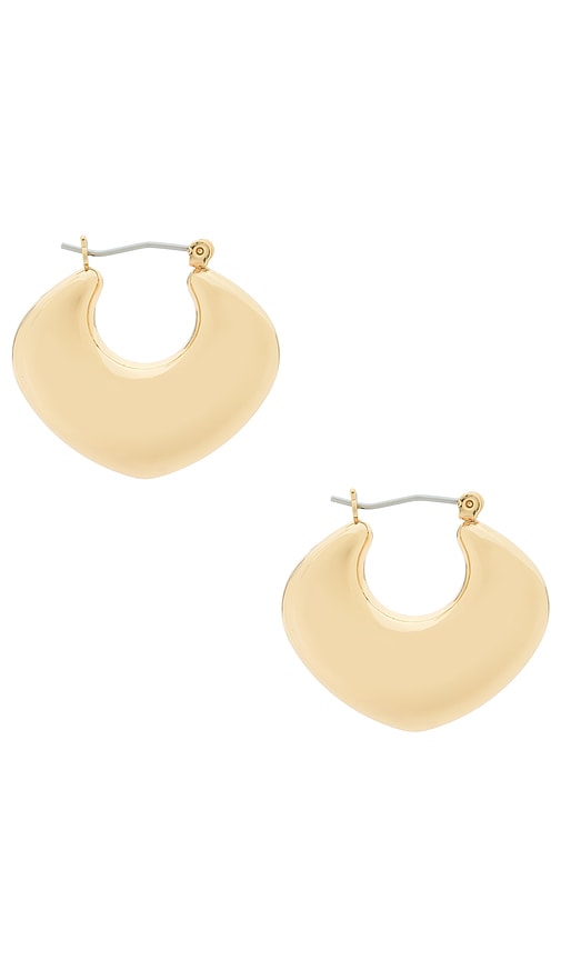 Ettika Sculpted Curve Hoops Earrings In Gold