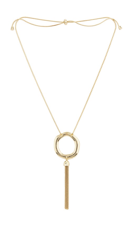 Ettika X Revolve Open Circle Tassel Necklace In Gold