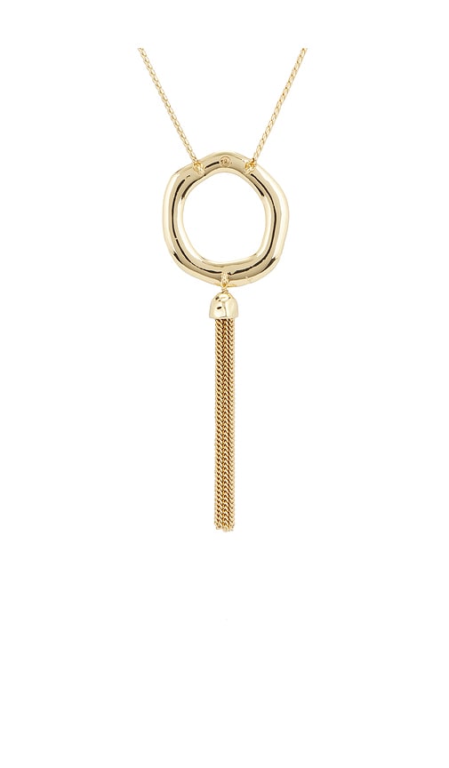 Ettika X Revolve Open Circle Tassel Necklace In Gold
