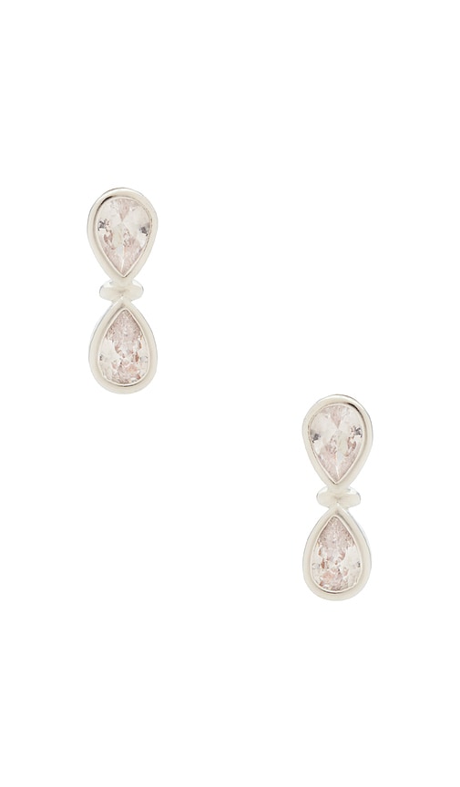 Ettika BOUCLES DOREILLES PENDANTES INFINITY CRYSTAL STUDS en Metallic Silver 34 €