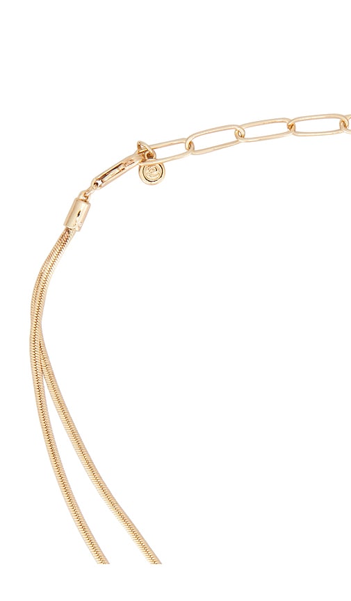  Ettika Open Circle Pave Necklace In Metallic Gold. 