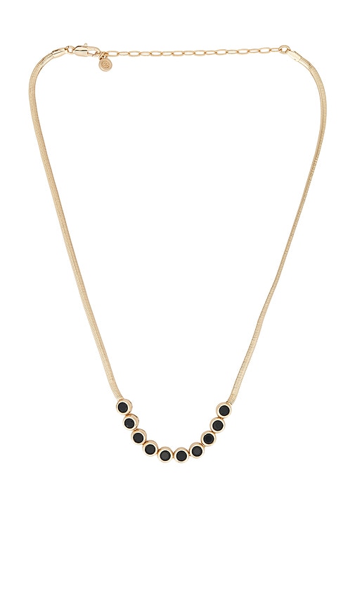 Ettika Gypsy-set Crystal Choker in Black Crystal & Gold