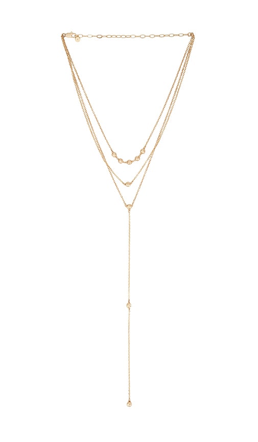 Ettika Molten Layered Lariat Necklace