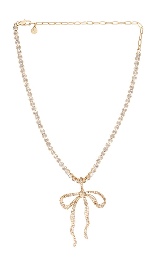 Ettika Pave Bow Tennis Necklace